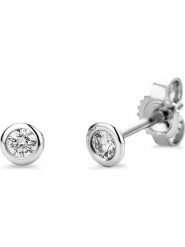 Revoni Złote kolczyki-wkrętki z diamentami rozmiar: onesize. Szare kolczyki damskie Revoni, z diamentem, złote. Za 848.99 zł.