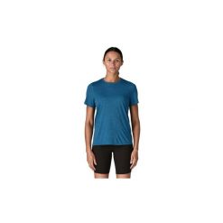 Koszulka trekkingowa damska Capilene Cool Ultra Shirt Women. Niebieskie bluzki damskie Patagonia, bez wzorów, casualowe, bez kołnierzyka, bez ramiączek. Za 239.99 zł.