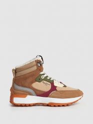 Pepe Jeans FOOTWEAR Skórzane botki "Lucky Treck" w kolorze jasnobrązowo-beżowym rozmiar: 38. Brązowe botki damskie Pepe Jeans FOOTWEAR, z jeansu, bez obcasa, bez zapięcia. Za 184.02 zł.