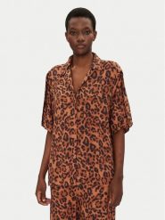 Chantelle Koszula Explore C18SH5 Brązowy Relaxed Fit. Brązowe koszule damskie Chantelle, xl, bez wzorów, z wiskozy, bez kołnierzyka, bez ramiączek. Za 199.99 zł.