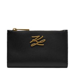Portfel KARL LAGERFELD. Czarne portfele damskie KARL LAGERFELD, bez wzorów. Za 549.99 zł.