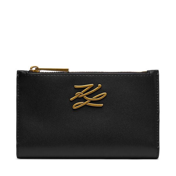 Portfel KARL LAGERFELD. Czarne portfele damskie KARL LAGERFELD, bez wzorów. Za 549.99 zł.