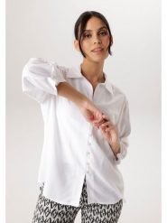 Aniston Bluzka w kolorze białym rozmiar: 36. Białe bluzki damskie Aniston, bez wzorów, z wiskozy, bez kołnierzyka, bez ramiączek. Za 130.99 zł.