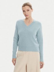Weekend Max Mara Sweter Visista 2525366122 Błękitny Regular Fit. Niebieskie swetry klasyczne damskie Weekend Max Mara, s, z wełny, bez kołnierzyka. Za 869.99 zł.