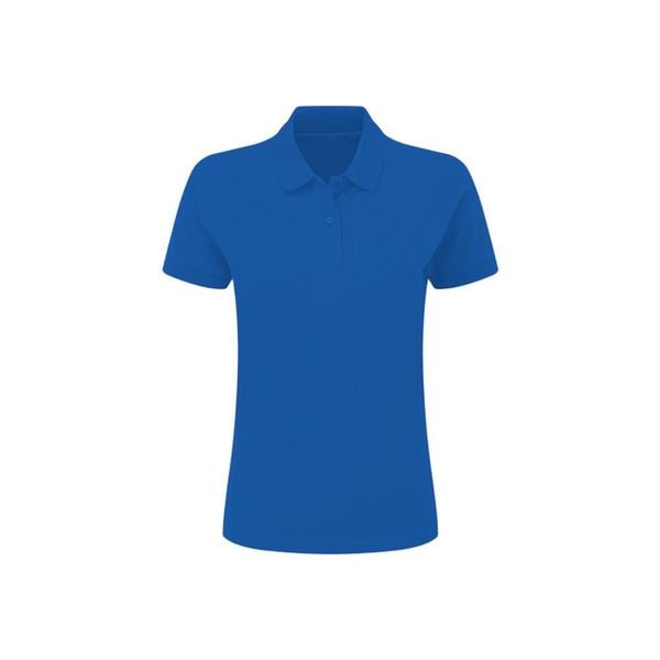 Damska Bawełniana Koszulka Polo Krótki Rękaw. Niebieskie koszulki sportowe damskie SG, xl, bez wzorów, z bawełny, bez ramiączek. Za 60.99 zł.