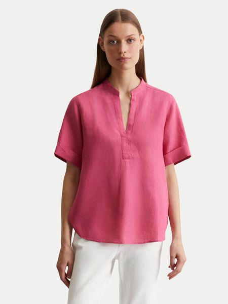 Marc O'Polo Koszula 516 1135 41069 Różowy Regular Fit. Czerwone koszule damskie Marc O'Polo, bez wzorów, ze lnu, bez kołnierzyka, bez ramiączek. Za 199.99 zł.