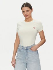 Guess T-Shirt W2YI44 J1314 Żółty Slim Fit. Żółte t-shirty damskie Guess, xl, z aplikacjami, z bawełny, bez kołnierzyka. Za 99.99 zł.