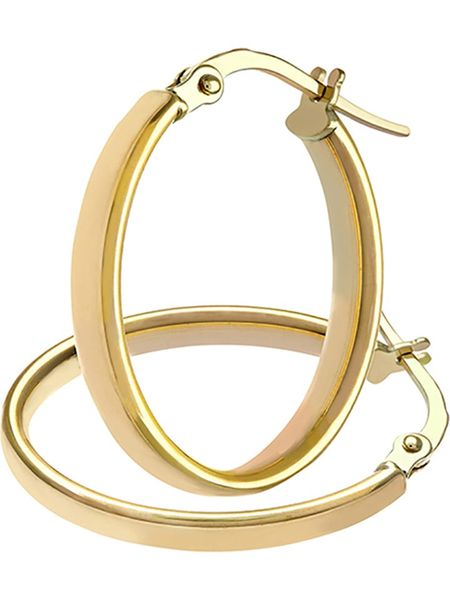 Rinani Złote kolczyki-kreole rozmiar: onesize. Żółte kolczyki damskie Rinani, złote. Za 502.76 zł.