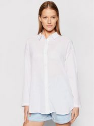 Seafolly Koszula Classic 54027-TO Biały Regular Fit. Białe koszule damskie Seafolly, xl, bez wzorów, z bawełny, bez kołnierzyka, bez ramiączek. Za 209.99 zł.