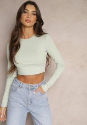 Jasnozielona Casualowa Bluzka z Bawełny Zelwiwi. Zielone bluzki damskie Renee, m, z aplikacjami, z bawełny, biznesowe, bez kołnierzyka, bez ramiączek. Za 44.99 zł.