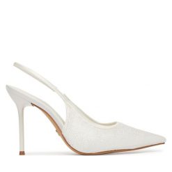 Szpilki Aldo. Białe szpilki damskie ALDO, bez wzorów, bez obcasa, na szpilce, bez zapięcia. Za 499.99 zł.