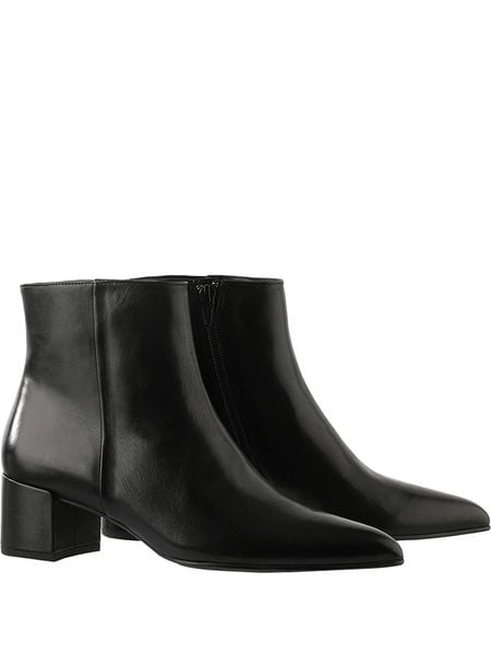 Högl Skórzane botki "Beatrice" w kolorze czarnym rozmiar: 41. Czarne botki damskie Högl, eleganckie, bez obcasa, bez zapięcia. Za 460.12 zł.