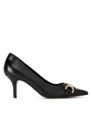 Nine West Szpilki CWBFS128-06 Czarny. Czarne szpilki damskie Nine West, bez wzorów, z materiału, bez obcasa, na szpilce, bez zapięcia. Za 229.99 zł.