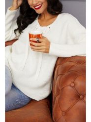 Milan Kiss Sweter w kolorze kremowym rozmiar: M. Brązowe swetry klasyczne damskie Milan Kiss, m, bez kołnierzyka. Za 113.99 zł.