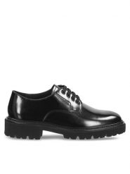 Gant Oxfordy 31531063 Czarny. Czarne półbuty damskie Gant, bez wzorów, ze skóry, bez obcasa, bez zapięcia. Za 539.99 zł.