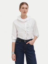 Liu Jo Koszula WF6268 T741A Biały Regular Fit. Białe koszule damskie Liu Jo, bez wzorów, z bawełny, bez kołnierzyka, bez ramiączek. Za 729.99 zł.