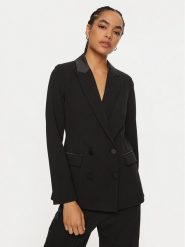 ViCOLO Marynarka TS0094 Czarny Regular Fit. Czarne marynarki i żakiety damskie ViCOLO, xs, bez wzorów, z syntetyku. Za 419.99 zł.