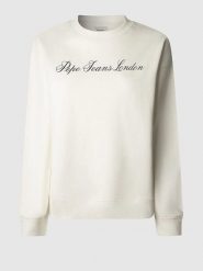 Pepe Jeans Bluza w kolorze białym rozmiar: M. Białe bluzy damskie Pepe Jeans, m, bez wzorów, z jeansu, bez kaptura. Za 122.38 zł.