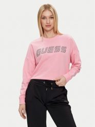 Guess Bluza Skylar V4GQ07 K8802 Różowy Relaxed Fit. Czerwone bluzy damskie Guess, l, z aplikacjami, z syntetyku, bez kaptura. Za 179.99 zł.