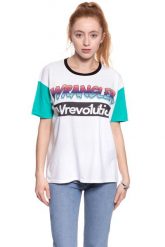 WRANGLER T SHIRT DAMSKI WREVOLUTION TEE WHITE W7386GH12 112131059. Białe t-shirty damskie Wrangler, xs, bez wzorów, bez kołnierzyka. W wyprzedaży za 39.99 zł.