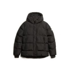Damska kurtka z kapturem Superdry. Czarne kurtki damskie Superdry, na zimę, s, bez wzorów, z materiału, z kapturem. Za 552.40 zł.
