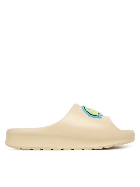 Lacoste Klapki Serve Slides 2.0 51CFA0008 2Q9 Biały. Białe klapki damskie Lacoste, bez wzorów, z syntetyku, bez obcasa, bez zapięcia. Za 234.99 zł.