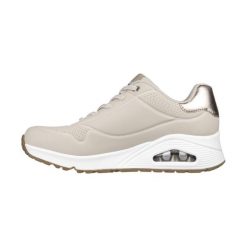 Buty Skechers Damskie Sneakersy Uno-Shimmer Away Beżowe. Brązowe obuwie sportowe damskie Skechers, z materiału, bez zapięcia, trekkingowe, Skechers Sport. Za 371.40 zł.