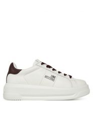 LOVE MOSCHINO Sneakersy JA15315G0NIA110D Biały. Białe obuwie sportowe damskie Love Moschino, ze skóry, bez zapięcia. Za 759.99 zł.