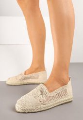 Beżowe Espadryle Vices na Plecionej Podeszwie Zdobione Szydełkowym Tłoczeniem Finselina. Brązowe espadryle damskie Renee, z aplikacjami, bez obcasa. Za 74.99 zł.
