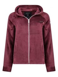 Geographical Norway Kurtka polarowa "Ulotta" w kolorze bordowym rozmiar: L. Czerwone kurtki damskie Geographical Norway, l, bez wzorów, z polaru, bez kaptura. Za 152.62 zł.