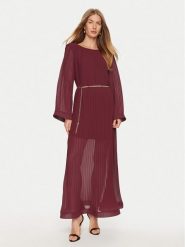 ViCOLO Sukienka wieczorowa TS0396 Bordowy Regular Fit. Czerwone sukienki damskie ViCOLO, bez wzorów, z syntetyku, wizytowe, bez ramiączek. Za 289.99 zł.