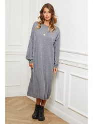 Joséfine Sukienka dzianinowa "Fastidius" w kolorze szarym rozmiar: S. Szare sukienki damskie Joséfine, bez wzorów, z dzianiny, bez ramiączek. Za 187.99 zł.