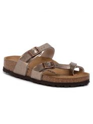 Birkenstock Japonki Mayari 1016409 Złoty. Żółte klapki damskie Birkenstock, bez wzorów, ze skóry, bez obcasa, bez zapięcia. Za 339.99 zł.