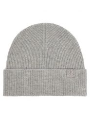 Calvin Klein Czapka LV04F8125G Szary jasny. Szare czapki damskie Calvin Klein, na zimę, bez wzorów, z kaszmiru. Za 329.99 zł.