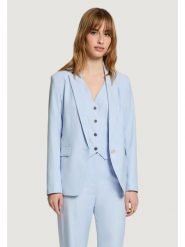 Morgan Marynarka 261-VTYA.F Niebieski jasny Regular Fit. Niebieskie marynarki i żakiety damskie Morgan, bez wzorów, z syntetyku. Za 449.99 zł.