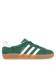 Adidas Sneakersy Gazelle In JI2062 Zielony. Zielone obuwie sportowe damskie Adidas, ze skóry, bez zapięcia. Za 399.99 zł.