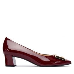 Czółenka HÖGL. Czerwone czółenka damskie Högl, bez wzorów, bez obcasa. Za 559.99 zł.