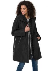 Heine Kurtka przejściowa 3in1 w kolorze czarnym rozmiar: 42. Czarne kurtki damskie Heine, bez wzorów, bez kaptura. Za 243.64 zł.
