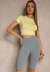 Jasnoniebieskie Klasyczne Szorty o Fasonie Kolarek Livindra. Niebieskie szorty damskie Renee, bez wzorów. Za 34.99 zł.