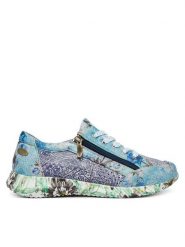 Laura Vita Sneakersy Joctao 06 Niebieski. Niebieskie obuwie sportowe damskie LAURA VITA, ze skóry, bez zapięcia. Za 489.99 zł.