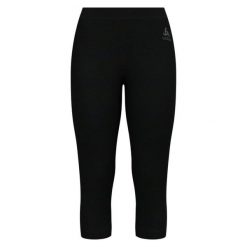 Legginsy termoaktywne damskie Odlo Merino 200 BL Bottom 3/4. Czarne legginsy sportowe damskie ODLO, bez wzorów. Za 293.99 zł.