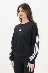 Bluza damska z francuskiego dresu adidas Essentials 3-Stripes. Czarne bluzy damskie Adidas, na zimę, xl, bez wzorów, z dresówki, bez kaptura. Za 236.10 zł.