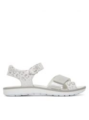 Primigi Sandały 1385311 D Srebrny. Szare sandały dziewczęce Primigi, ze skóry, bez obcasa, bez zapięcia. Za 299.99 zł.