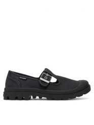 Palladium Półbuty Pampa M-Jane Washed 94475-008-M Czarny. Czarne półbuty damskie Palladium, bez wzorów, z materiału, bez obcasa, na płaskiej podeszwie, bez zapięcia. Za 249.99 zł.