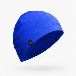 Czapka trekkingowa Simond MT500 merino. Niebieskie czapki damskie SIMOND, bez wzorów, z materiału. Za 59.99 zł.