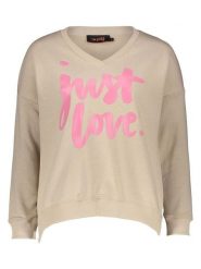 Miss goodlife Bluza "Just Love" w kolorze beżowym rozmiar: M. Brązowe bluzy damskie miss goodlife, m, bez wzorów, z bawełny, bez kaptura. Za 158.84 zł.