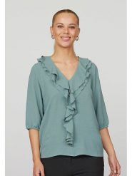 SisterS point Bluzka w kolorze miętowym rozmiar: XL. Zielone bluzki damskie Sisters Point, xl, bez wzorów, bez kołnierzyka, bez ramiączek. Za 52.30 zł.