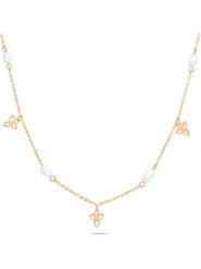 Tamaris Naszyjnik z elementami ozdobnymi - dł. 45 cm rozmiar: onesize. Białe naszyjniki damskie Tamaris, z perłą, ze stali. Za 152.99 zł.