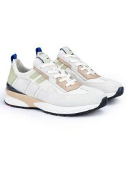 LLOYD Skórzane sneakersy w kolorze biało-szałwiowo-beżowym rozmiar: 38. Białe obuwie sportowe damskie Lloyd, ze skóry, bez zapięcia. Za 408.49 zł.