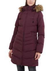 Płaszcz zimowy damski Fundango Puppis Padded. Czerwone płaszcze damskie FUNDANGO, na zimę, s, bez wzorów, z materiału, bez kaptura. Za 499.00 zł.